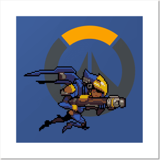 Overwatch - 16-Bit Pharah W/ Logo Posters and Art